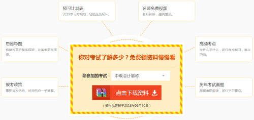 中级会计职称免费领资料