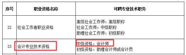 中级资格