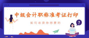 中级会计考试准考证