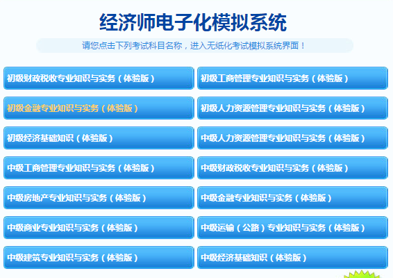 经济师电子化模拟系统