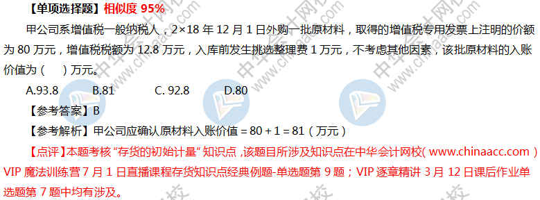 VIP签约特训计划《中级会计实务》考试情况分析