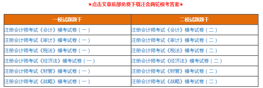 注会模考试题