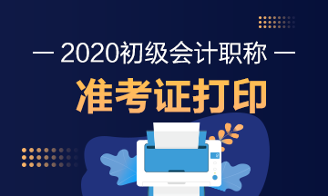 河南平顶山市2020年初级会计职称准考证什么时候打印？