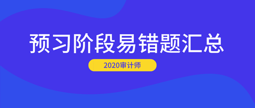 2020年中级审计师预习阶段易错题汇总