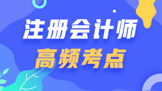 2020年注会《会计》高频考点