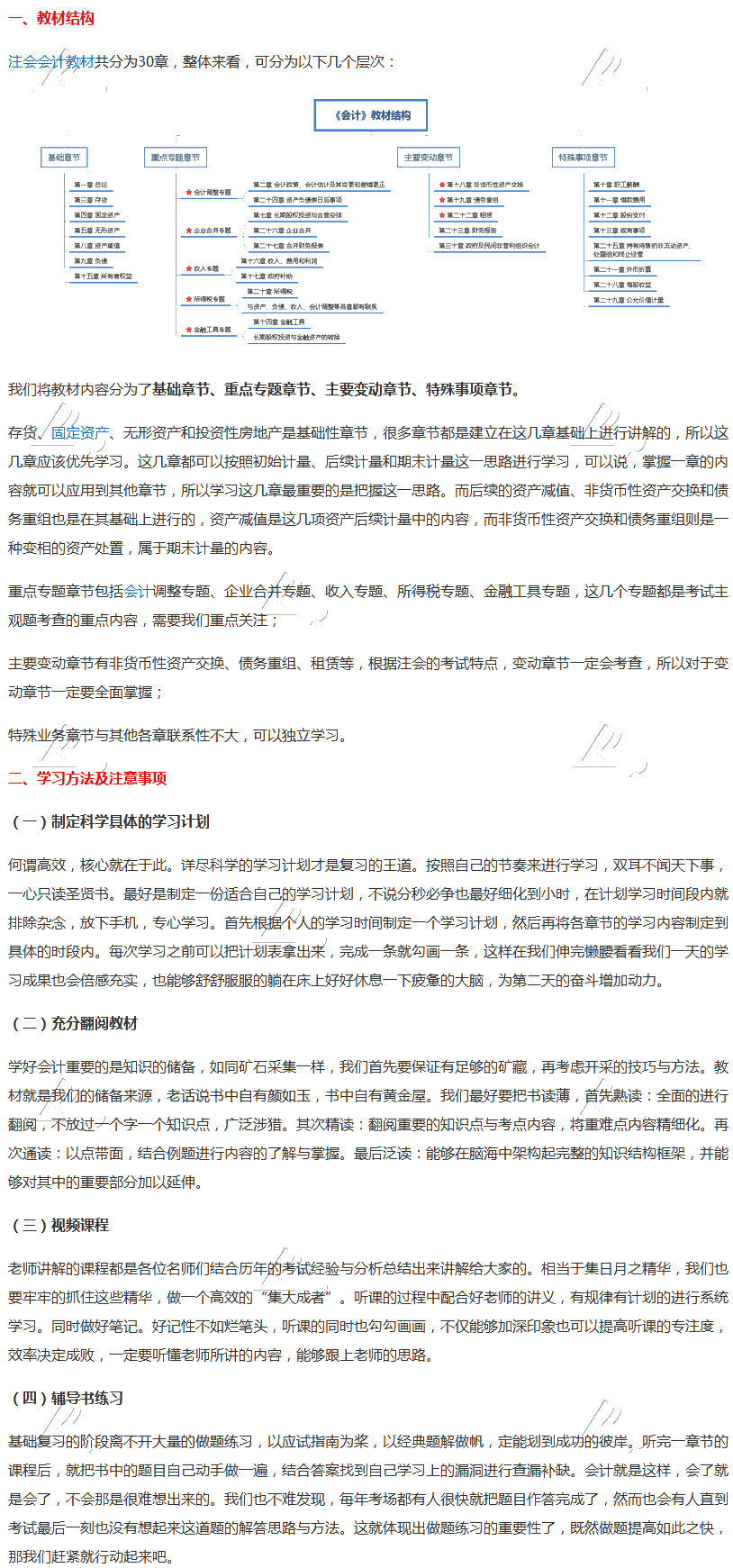 抢鲜看！注会《会计》基础阶段教材结构+4大学习方法分享