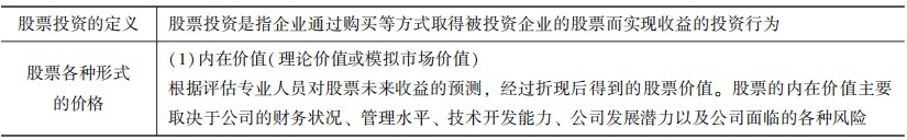 股票投资的特点