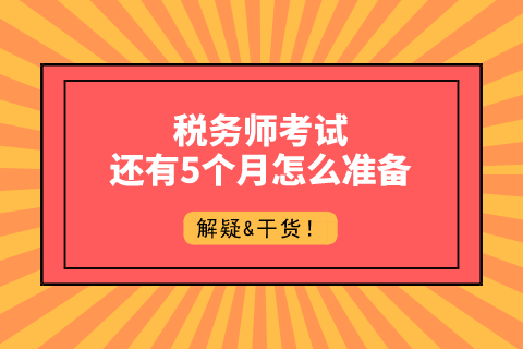 税务师考试5个月准备工作