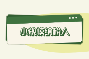 小规模纳税人