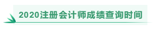 2020注册会计师成绩查询时间