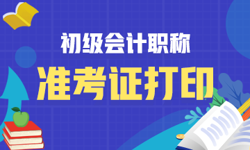 2020年四川什么时候打印初级会计师准考证？