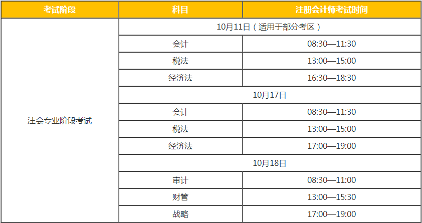 考试时间
