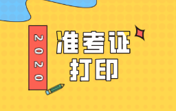 2020年安徽什么时候开始打印初级经济师准考证？