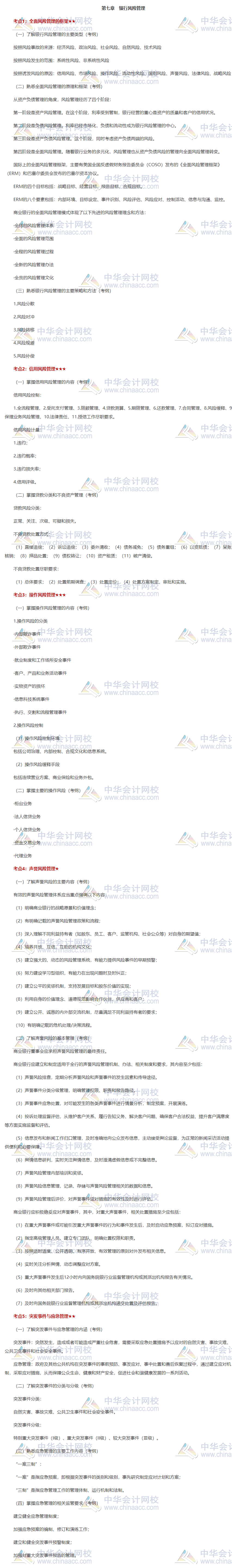 《银行管理》第七章重点知识总结！请知悉