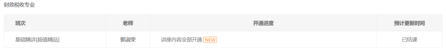 财政税收专业