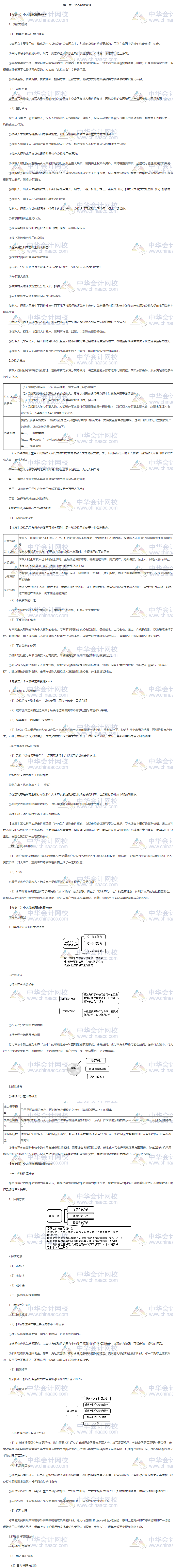 银行中级《个人贷款》第二章重难点 你学会了吗？