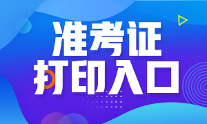 海南2020年高级经济师准考证打印入口