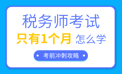 税务师考试一个月冲刺方法2