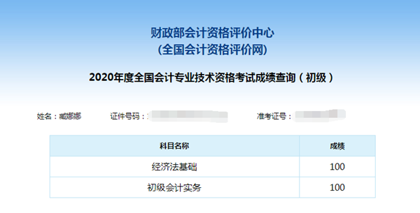喜报：网校学员双百成绩出炉！单科百分学员频出！