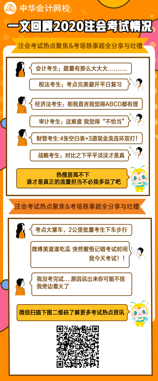 一图流｜几个关键词带你回顾2020注会考试情况