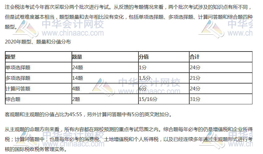 2021年注会《税法》科目特点及学习建议