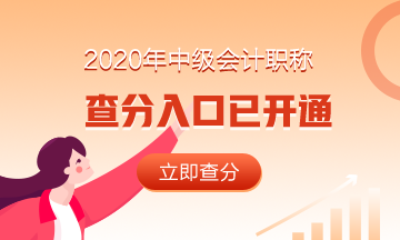 宁夏2020中级会计职称考试成绩查询入口开通了吗？