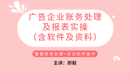 广告企业账务处理及报表实操（含软件及资料）