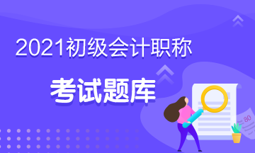 点击获取：2021年甘肃初级会计考试模拟试题