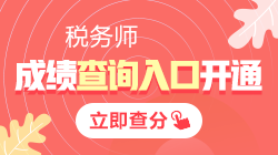税务师成绩查询入口开通