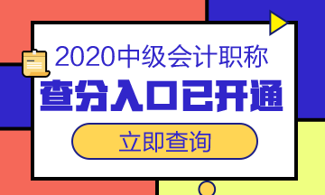 2020会计中级职称考试成绩查询