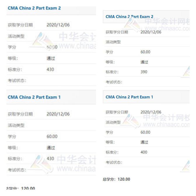 CMA考试两科通过