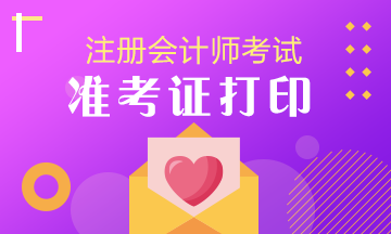 江苏省2021注册会计师考试准考证打印