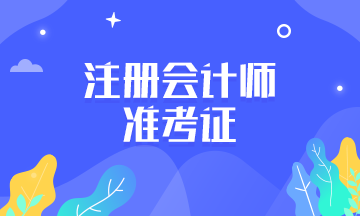 广东省2021注册会计师考试准考证下载