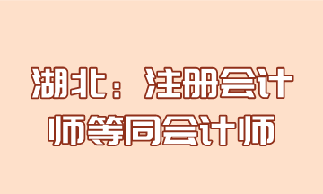 湖北CPA福利政策：注册会计师证书等同会计师
