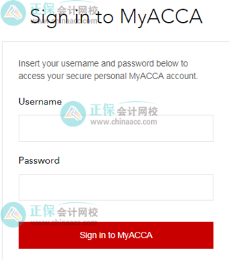 输入自己的ACCA ID和密码