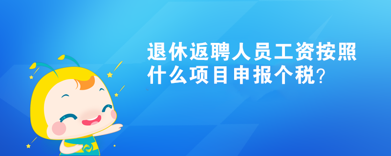退休返聘人员工资按照什么项目申报个税？