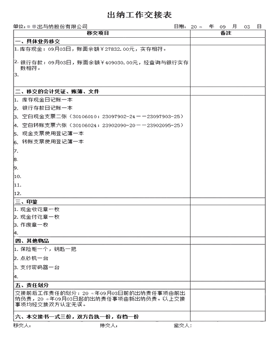资金报表的编制及出纳工作交接，干货！