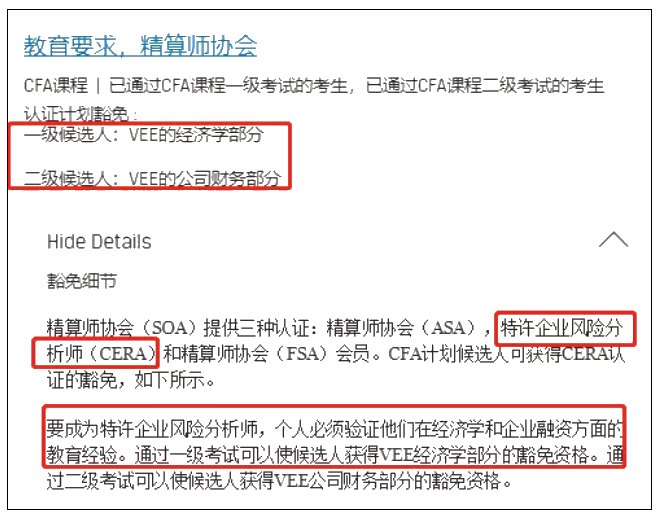 太好了！具备CFA资格竟然可以免考这些证书！