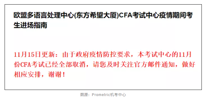太离谱！考前1天直接被通知取消CFA考试？