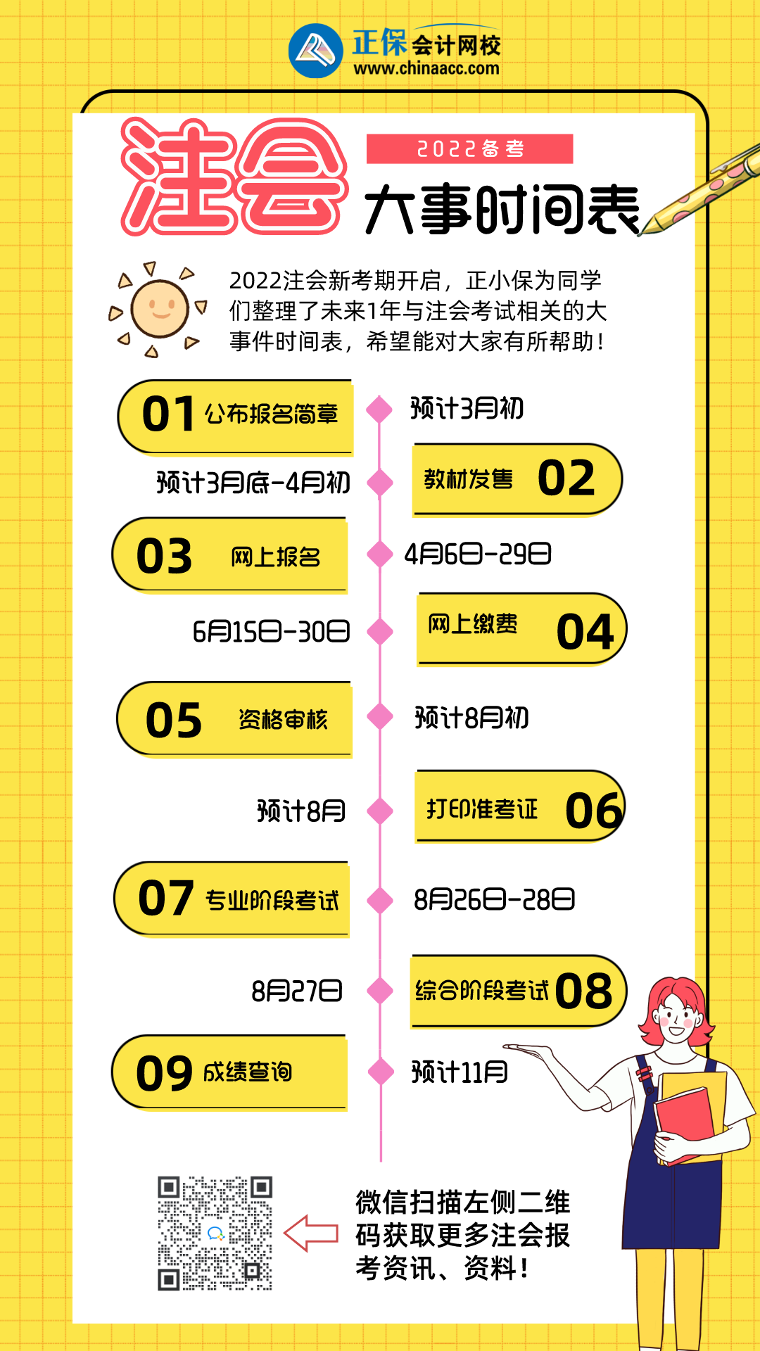 【2022注会大事时间表】有了它你也可以成为“时间管理大师”