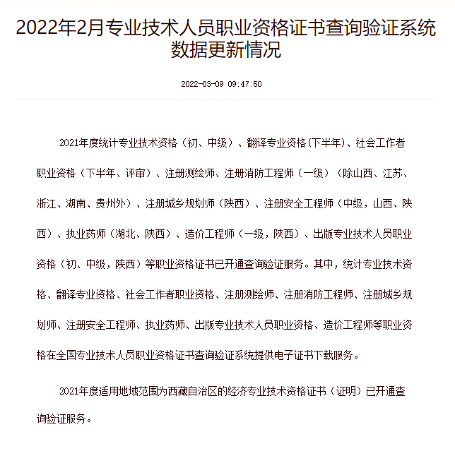 2021年西藏高级经济师证书已开通查询验证服务