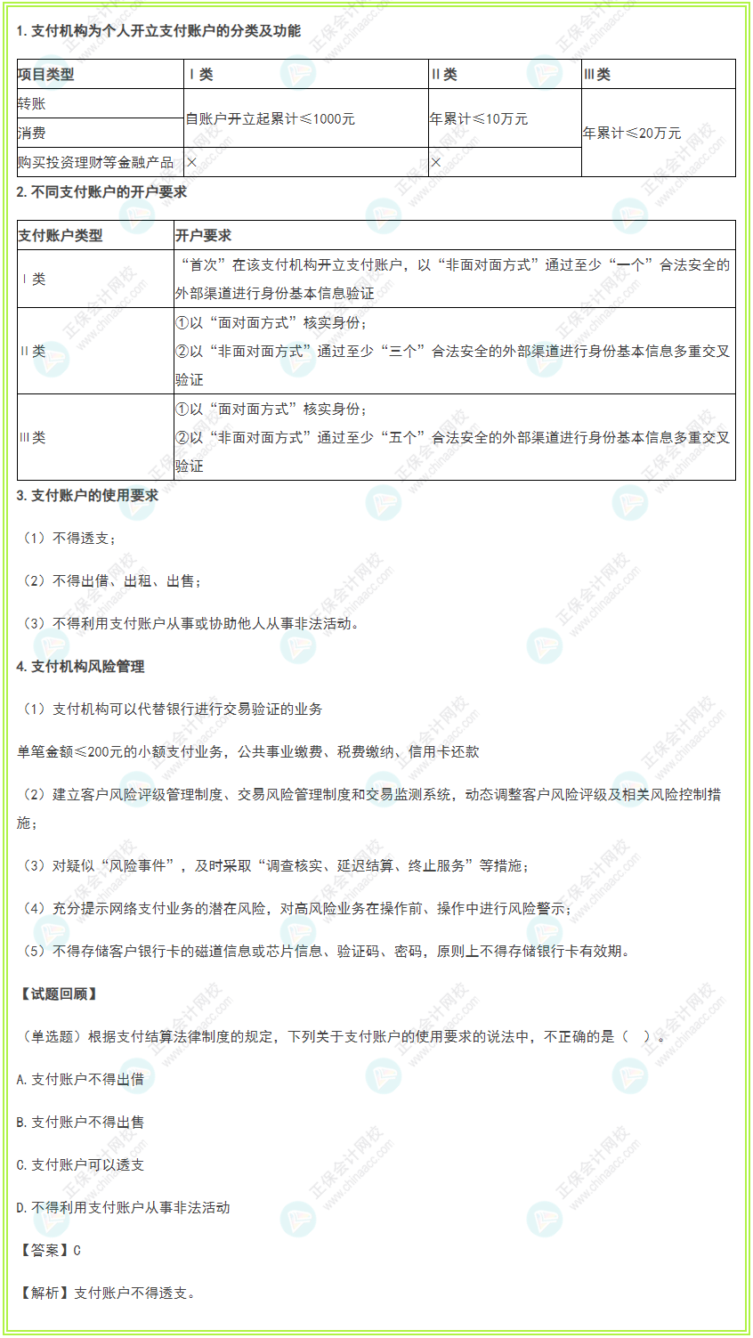 2022年初级会计《经济法基础》高频考点：网络支付