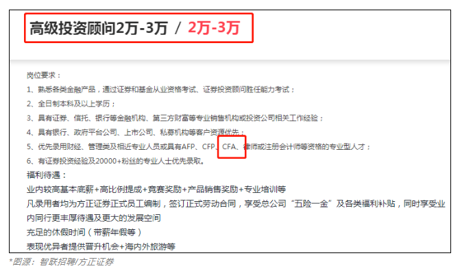 急需CFA人才！中信证券人均年薪83万！
