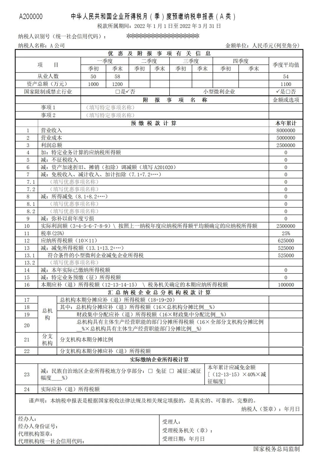 变了！2022年一季度企业所得税预缴申报