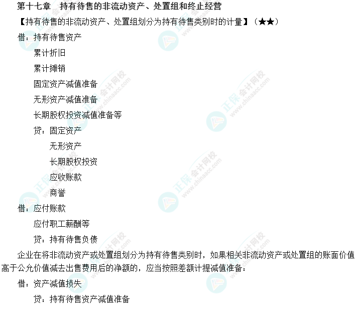 【新教材整理】中级会计职称《中级会计实务》第十七章必备分录