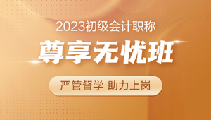 2023年初级会计尊享无忧班 初级+实操 助力上岗>