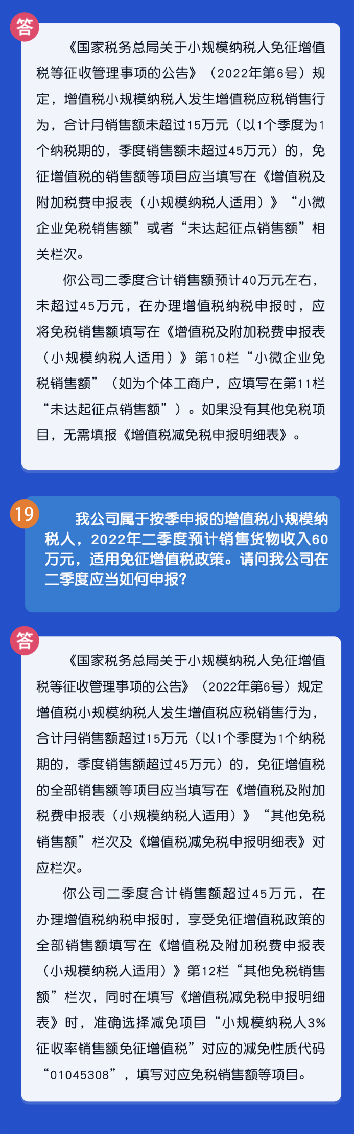 小规模纳税人免征增值税政策热点汇总