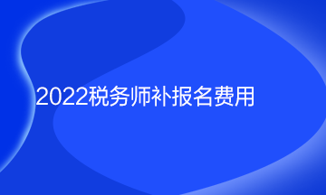 2022税务师补报名费用