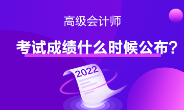 2022年高级会计师考试成绩什么时候公布？