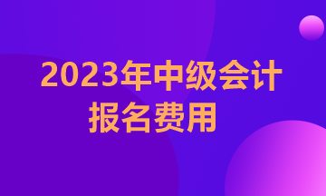 重庆2023年中级会计的报名费用多少钱？
